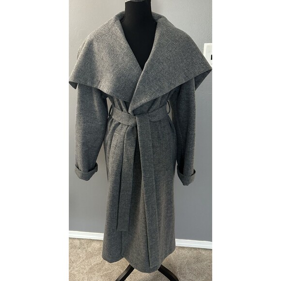Shinestar Women’s Long Gray Jacket Light Weight Fleece Trench Coat NWT Sz Medium - Picture 1 of 8